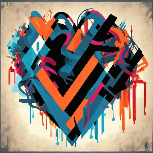 Prompt: poster in the style of vectorheart. vector graphics abstract