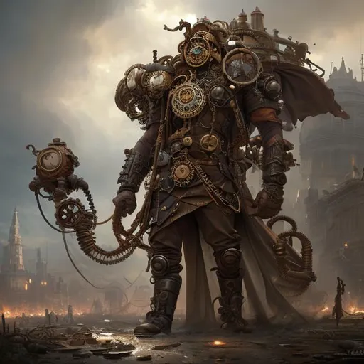 Prompt: the other steampunk gods, concept art, wlop, digital painting, trending on artstation, highly detailed, epic composition, official media, 8 k uhd