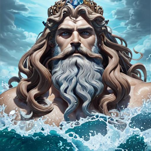 Poseidon The Greek God Of The Sea Emerges From The Openart