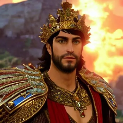 Prompt: Portugal as a human God, face visible, ultrarealistic, 