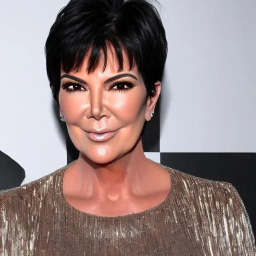 Prompt: Kris jenner uncanny valley super scary
