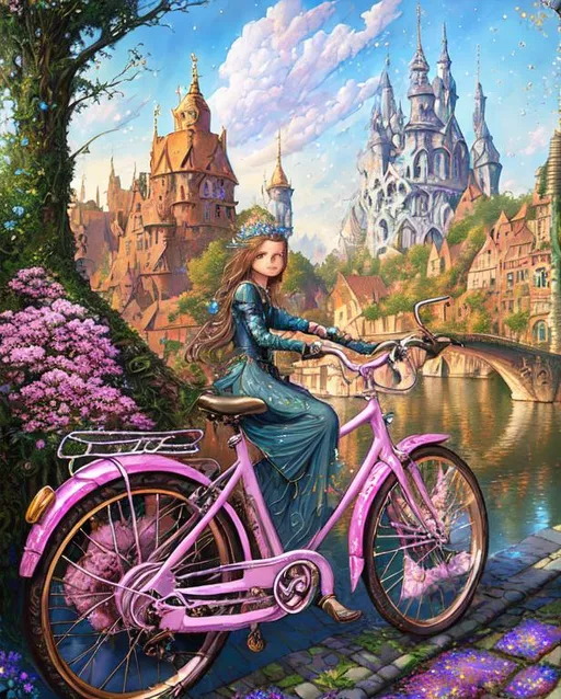 A Stunning Portrait Of A Lone Magical Bike Covered I OpenArt   Image XkkUqfTr 1682287474036 512.webp