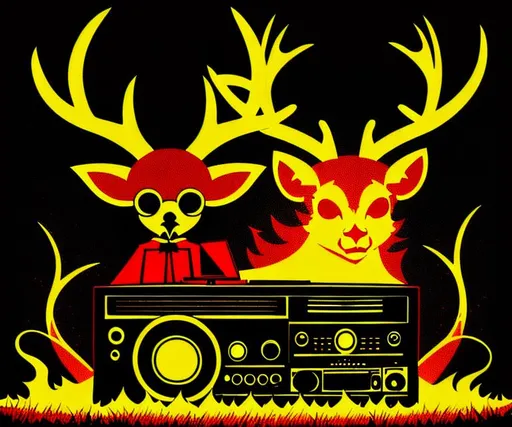 Prompt: Alastor the radio demon, demon, radio demon, radio, deer