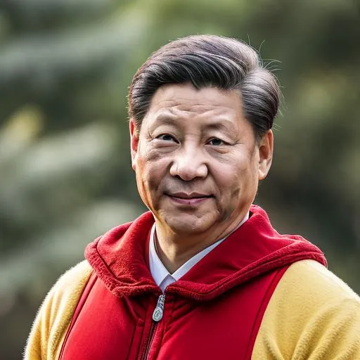 Prompt: President Xi of China dressed as Winnie the pooh. Xi Jinping.