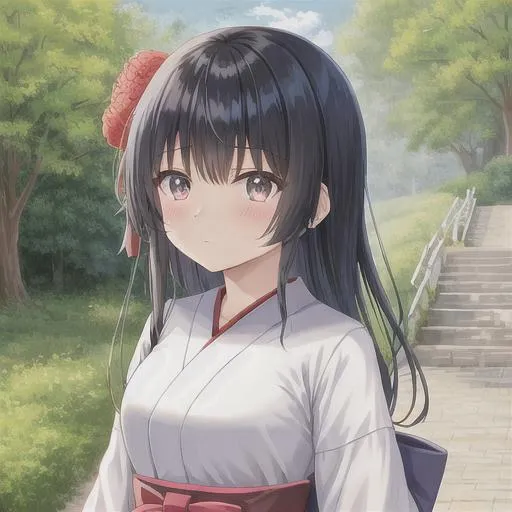 Prompt: Taishō era, anime girl, cute