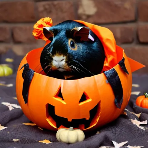 Prompt: Guinea pig halloween