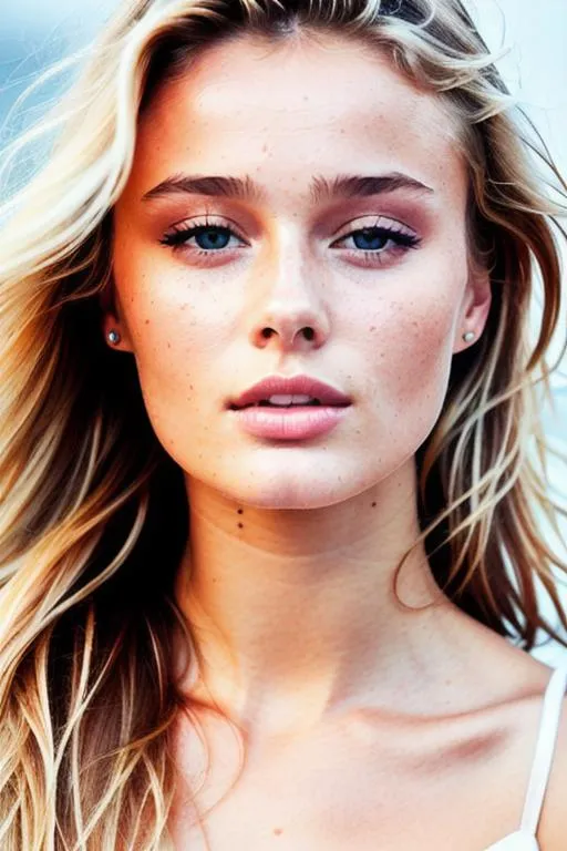 Prompt: Please produce photography of a beautiful girl, looks like Zara Larsson at 18 with pretty eyes lying a on bed in seductive poses in a professional photoshoot and messy hair, symmetrical face, Bright eyes with highlights . professional lighting, highly detailed in the photography style of Petter Hegre art by greg rutkowski slightly open sensual mouth professionally retouched