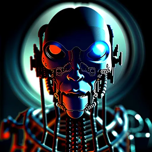 Prompt: cyborg almost human dark atmosphere