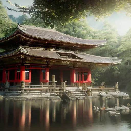 Japanese temple, palace, oriental style, a bit of na... | OpenArt