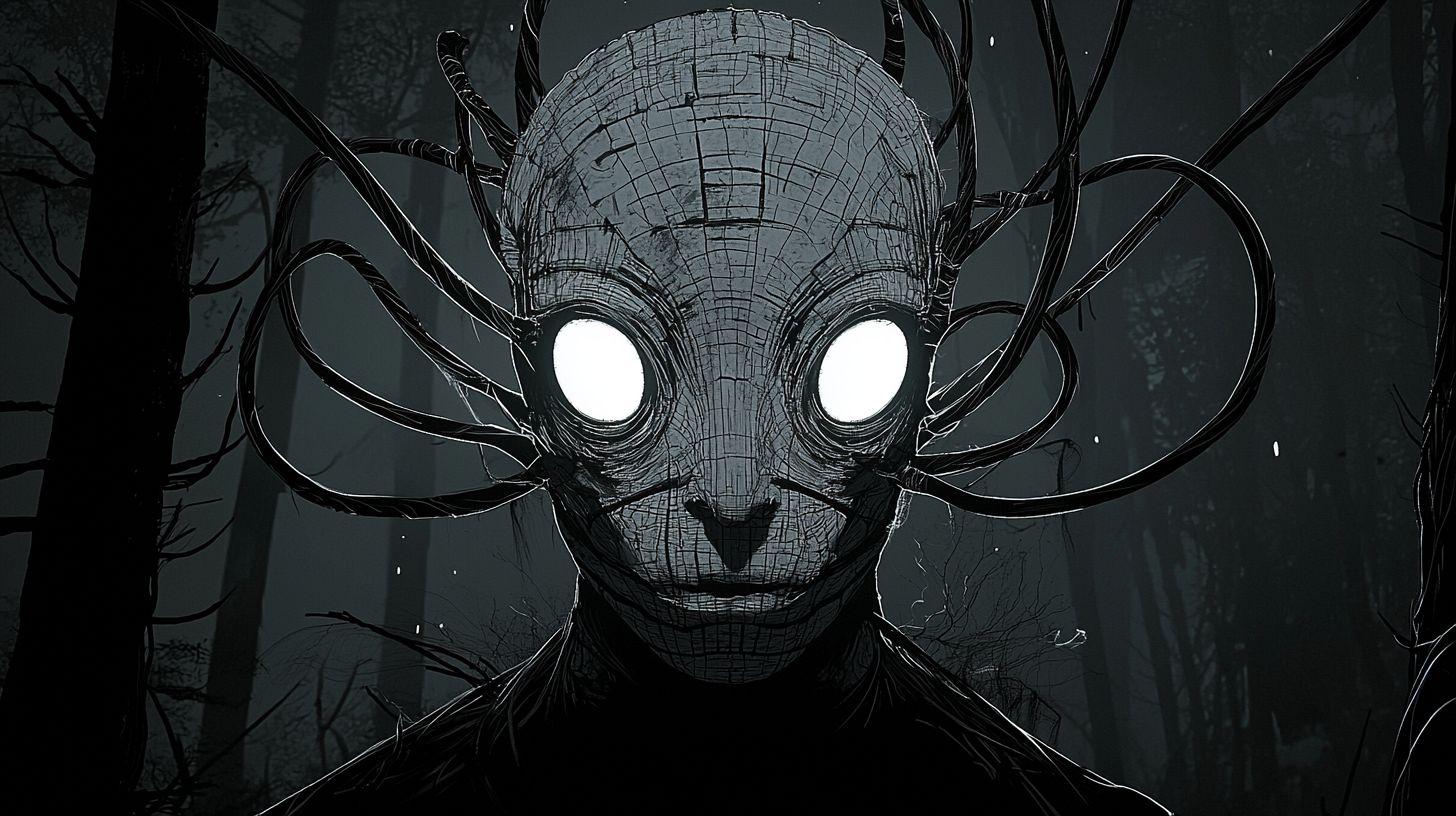 Prompt: strangeness emerge from the whirpool of horror, dark fantasy x pop surreal