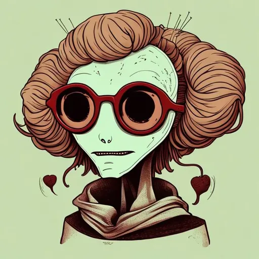 Prompt: Hipster alien 