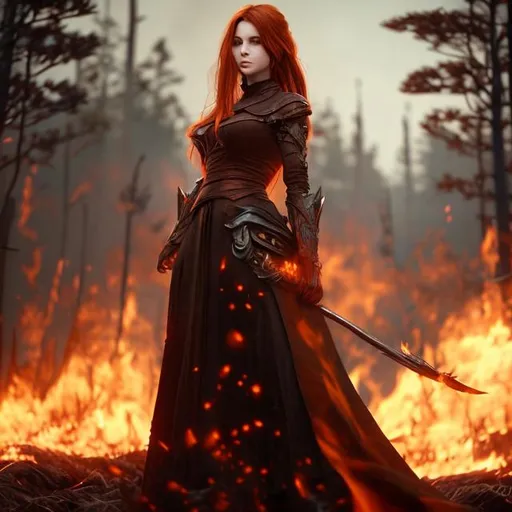 Unreal engine beautiful woman with auburn hair and b... | OpenArt