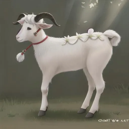 Prompt: Goat wit 2 beby