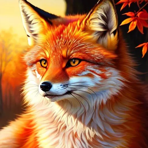 Prompt: (masterpiece, highly detailed oil painting, trending on artstation, best quality:1.5), insanely beautiful (fox-wolf hybrid) in a quaint village, with (rose-gold fur), {wearing a band of golden leaves}, its eyes gleam scarlet-amber, soft light, vibrant colors, sunrise, finely detailed, (sharp expressive intricately detailed eyes:3), beautifully defined detailed furry legs, highly detailed shading, slender, (incredibly thick, highly detailed fur:3), highly detailed body, gold aesthetic fur highlights, full body focus, beautifully detailed background, cinematic, 64K, UHD