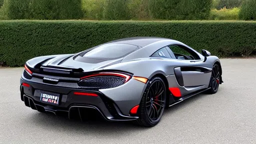 Prompt: Dark Gray McLaren 600lt, Perfect, smooth, galaxy, magical planets, neon, stars, night, dark