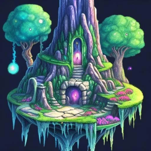 Prompt: A magical hideout place, that exists in a separate void universe.