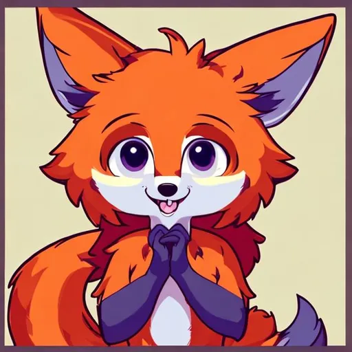 Prompt: Cute fox fursona base