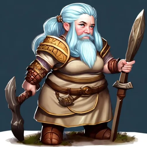 Prompt: A cleric female dwarf
