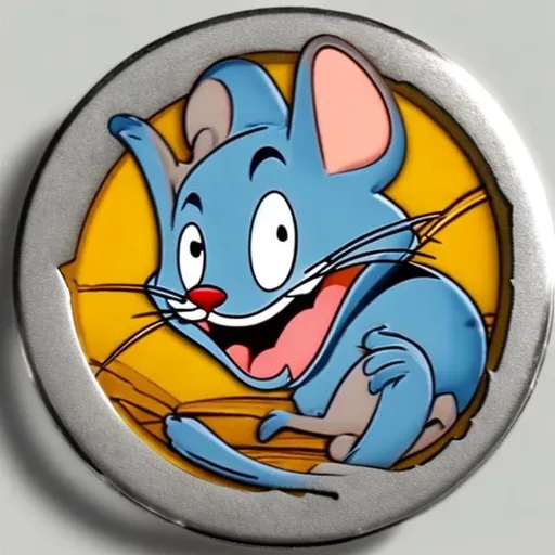 Prompt: Tom and Jerry cartoon coin, surprise me