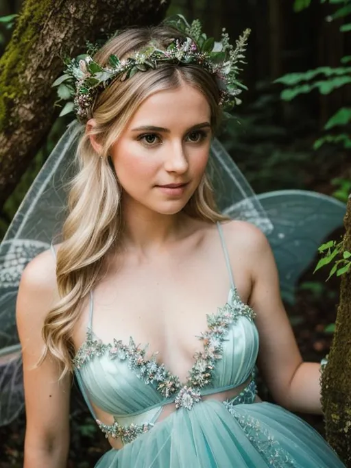 Prompt: A fairy queen in an enchanted forest