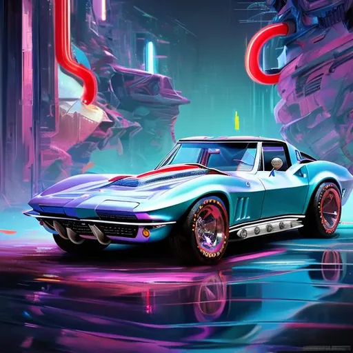 Prompt: "super ultra maga hyperdetailed  portrait of a 1965 corvette in a delirium of the endless infinite,  bright neon vivid colourful articulate make up, the sandman, made by caravaggio stanley artgerm lau wlop rossdraws artstation cgsociety concept art cgsociety octane render"