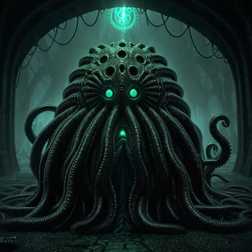 Prompt: Anthropomorphized "Lovecraftian Horror", 