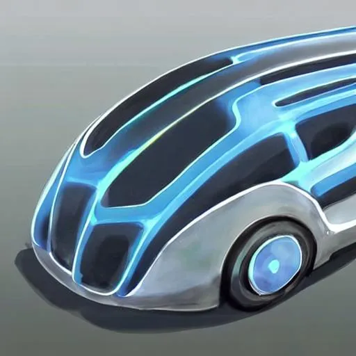 Prompt: concept art of a futuristic slime car