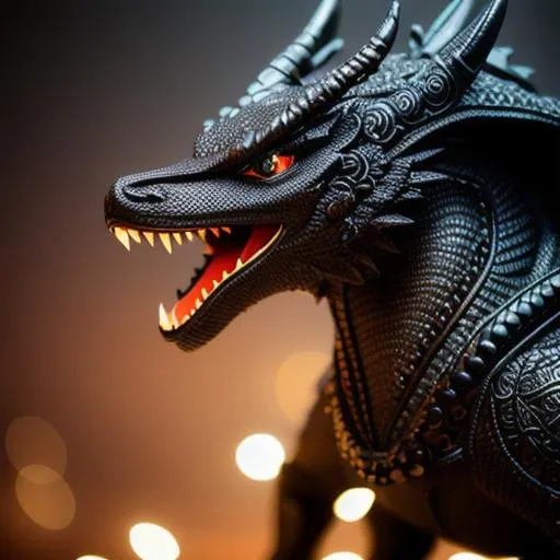 Prompt: Black dragon wearing a hoodie, perfect composition, hyperrealistic, super detailed, 8k, high quality, trending art, trending on artstation, sharp focus, studio photo, intricate details, highly detailed, fairy lights, brokeh, gothic