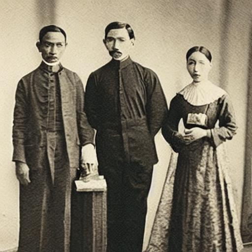 Dr. Jose Rizal with his girlfriends