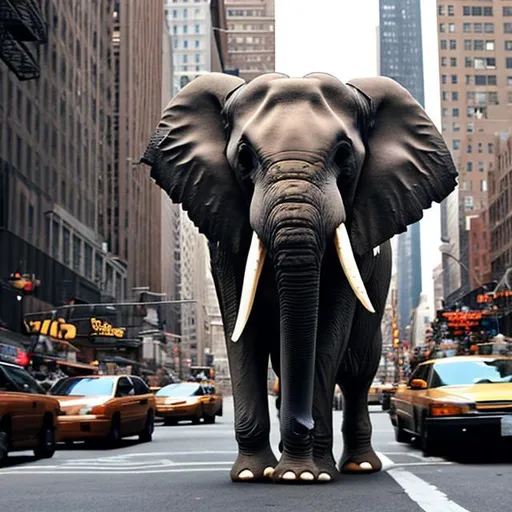 elephant on new york streets | OpenArt