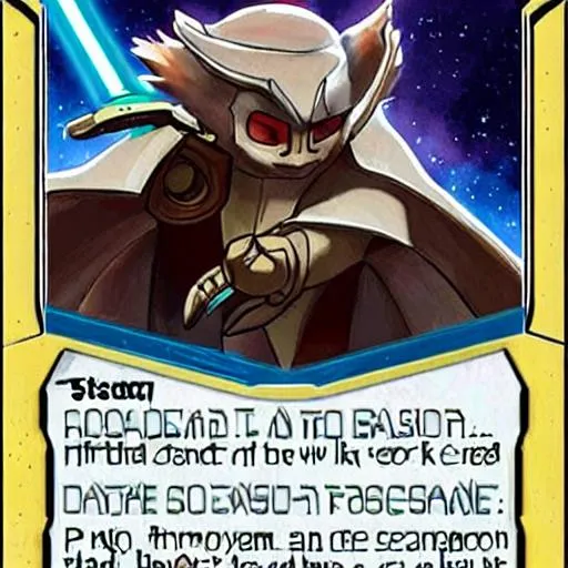 Prompt: star wars style pokemon card 