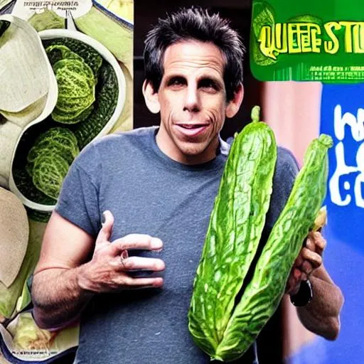 Prompt: Ben Stiller loves quacamole 