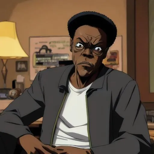 Prompt: Samuel L. Jackson in The Boondocks television show