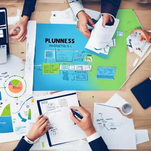 Prompt: Business resources planning visualise image
