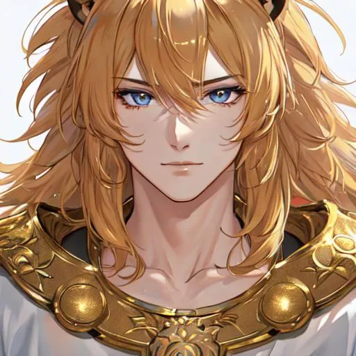 Prompt: Leo  The Lion zodiac as a 
male human, 8k, UHD,  highly detailed, close up