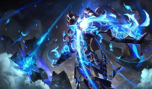 Prompt: Xerath channels arcane magic