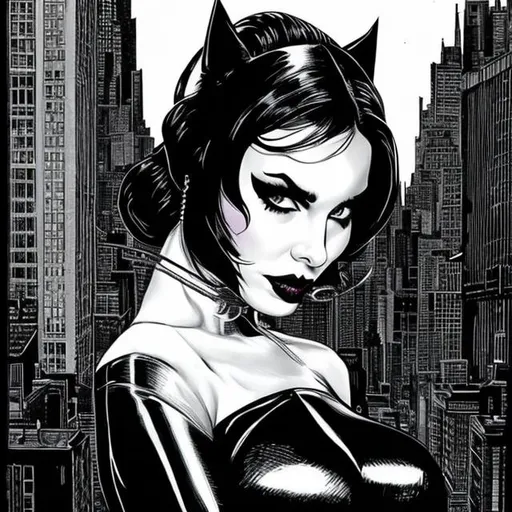 Prompt: catwoman, beautiful, black