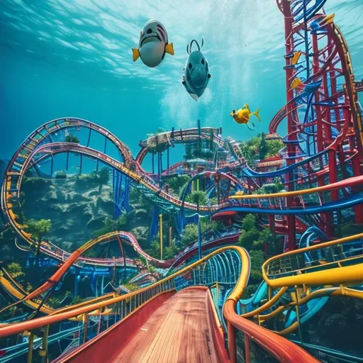 Prompt: themepark,underwater,rollercoaster


