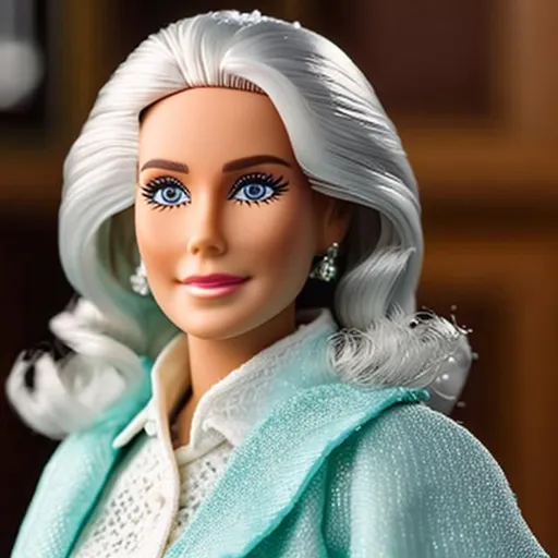 Prompt: Highest quality picture of a very detailed Barbie Rita Levi Montalcini