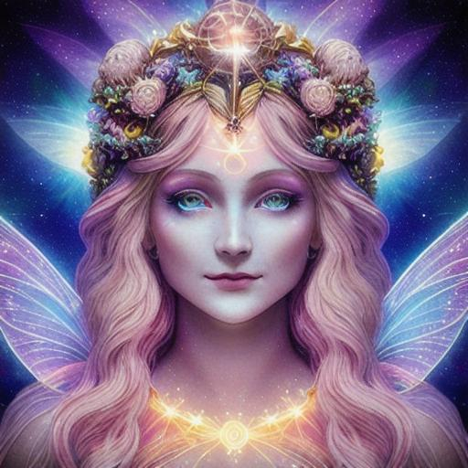 cosmic,etherial, fairy, goddess of light ,closeup | OpenArt