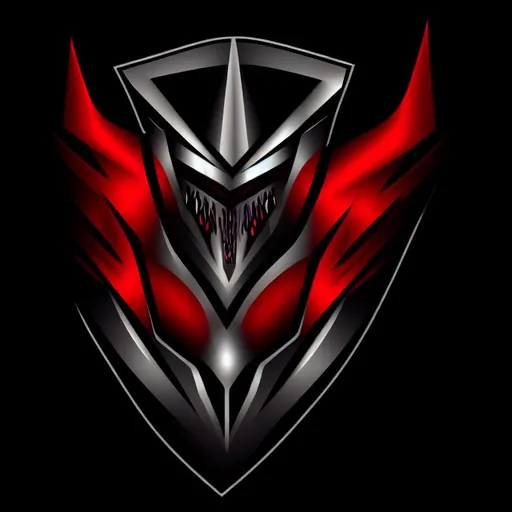 Prompt: Cyber, Aggressive, Blood, Sharp, No Background, Emblem, Metallic,