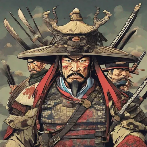Prompt: The Seven Shogun Desperado, masterpiece, best quality, in cartoon style
