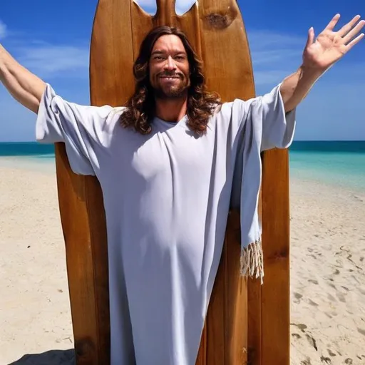 Prompt: actual photo of tuna jesus, surprise me