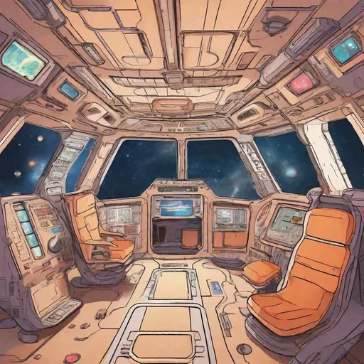 Prompt: Step into the future and imagine life aboard a spaceship! 🚀 From bustling control rooms to cozy living quarters, explore the various facets of existence in space. 🌌✨🛸