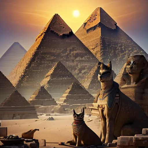 Prompt: The WhisperStone hummed with a soft glow as the team found themselves in the heart of ancient Egypt. The air was thick with the scent of sand and spices, and the bustling sounds of the market filled their ears. The magnificent pyramids loomed in the distance, their grandeur and mystery captivating the Whisker Whispers.

Excitement filled the air as they realized they had traveled back in time to one of the most fascinating eras in history. Alexis, with their thirst for knowledge, could hardly contain their curiosity as they envisioned the ancient wonders they were about to explore.