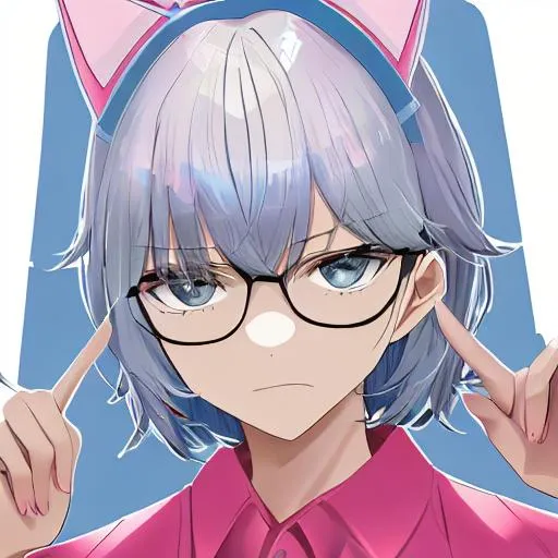 Prompt: walter white, kawaii, cat ears, cute, pretty