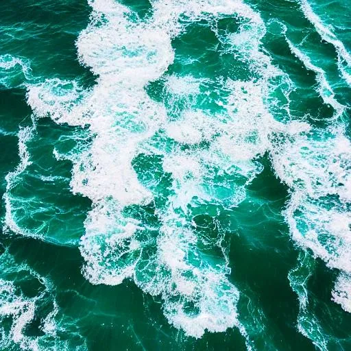 Prompt: black waves in the ocean, aesthetic, no seafoam