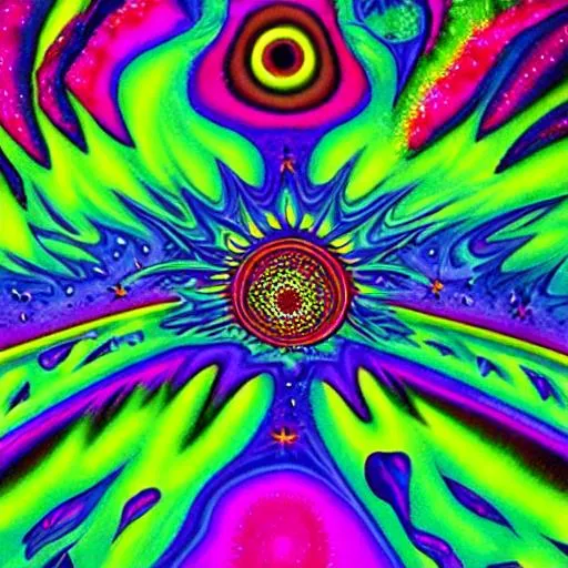 Prompt: Psychedelic art, galaxy, 