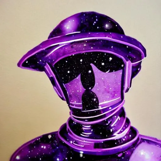 Prompt: purple space man