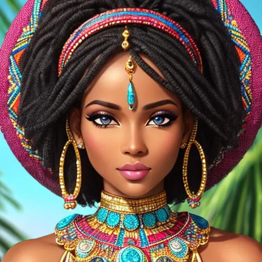Prompt: good shape, hyper-detailed face with highly detailed and expressive eyes, african beauty